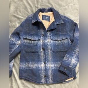 Abercrombie Sherpa Lined Flannel shirt jacket